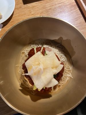 Cold noodles  at North Korean Restaurant ChinChin 북녘식당친친 in Seoul