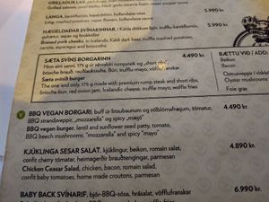  at Sæta Svínið Gastropub in Reykjavik