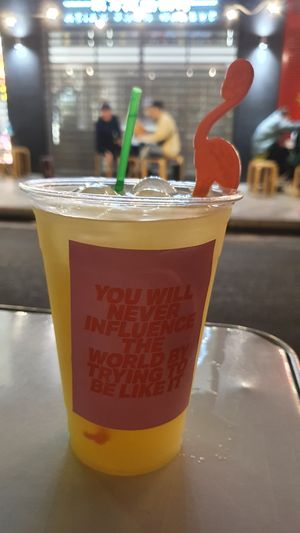 Homemade lemonade at Pink Flamingo in Athens