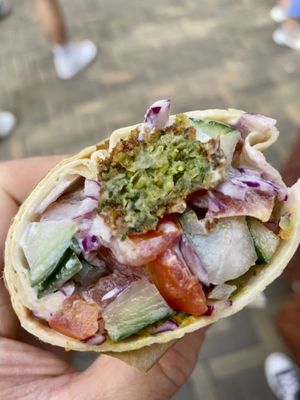 Best Falafel wrap I’ve had so far..   at Vegan Food Tour Utrecht in Utrecht