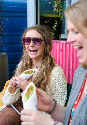 So much food during the Vegan Food Tour at Vegan Food Tour Utrecht in Utrecht