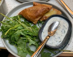 Samosa at The Drunky Stork Social Club in Strasbourg
