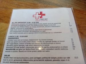 All-day breakfast and sandwich menu at First Eet in Arnhem