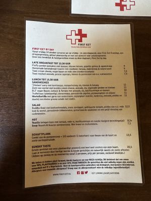 De kaart  at First Eet in Arnhem