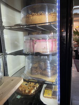 Pies Friday 20 Sept 2024. Everything is vegan except the brownie cheesecake at the left bottom. at First Eet in Arnhem