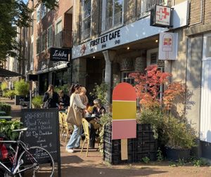 Outside/terrace  at First Eet in Arnhem