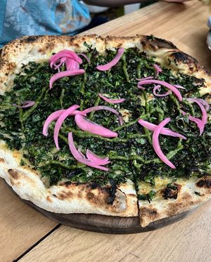 Garlic pesto  at Pizza Papi in Tulum