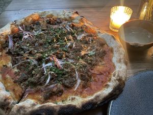 i believe they use beyond for the sausage.. which i don’t mind!  at Pizza Papi in Tulum