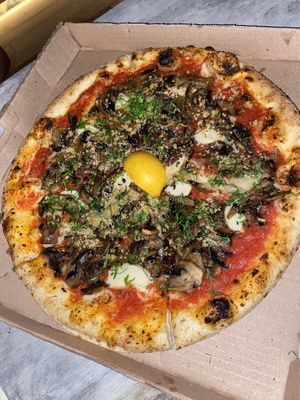 funghi  at Pizza Papi in Tulum