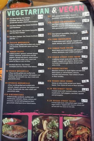 Menu as of June 2026  at Guadalajara in York