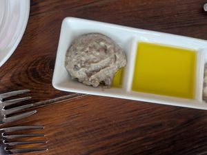 Black bean hummus with olive oil at Havana in Bar Harbor