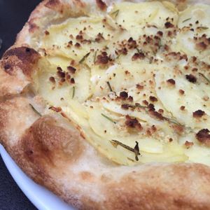 Yukon Gold Potato Pizza at Freesoulcaffe in Tustin