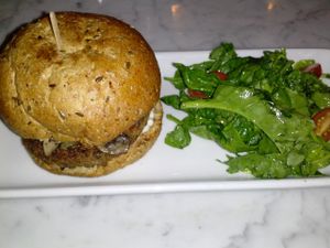 truffle burger at Freesoulcaffe in Tustin