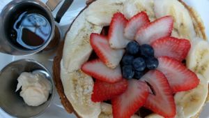 Belgian waffle at Freesoulcaffe in Tustin