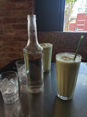 Frozen Matcha drink 🍸 😋 perfect for a hot summer day at Freesoulcaffe in Tustin