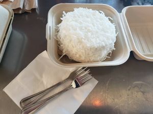 Pineapple 🍍 coconut 🥥 cake 🎂 at Freesoulcaffe in Tustin