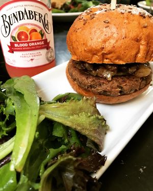 Truffle Burger  at Freesoulcaffe in Tustin