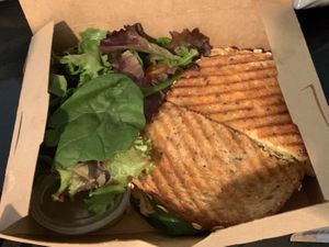 Panini Poulet! I highly recommend this for anyone! It tastes just like bánh mì! at Freesoulcaffe in Tustin