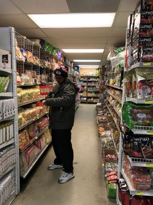 Noodles and spices  at Chun Ching Market in Gainesville