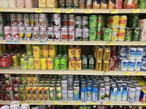Fruit drinks especially coconut water   at Chun Ching Market in Gainesville