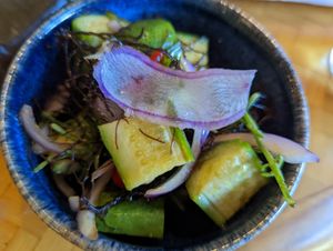 Vegan poke bowl (very yummy!) at Castro's in Honolulu