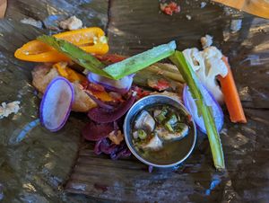 Vegan tamal (very yummy!) at Castro's in Honolulu