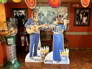 Having some fun when we walked in the restaurant 🤣  at Azteca Mexican in Tukwila