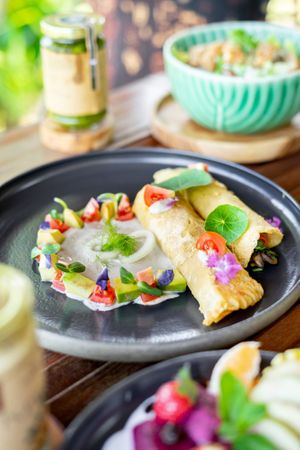 Chickpea Omelette at Sayavegan in Kuta