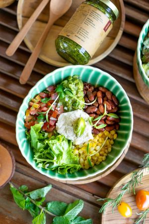 Mexican Burrito Rice Bowl at Sayavegan in Kuta