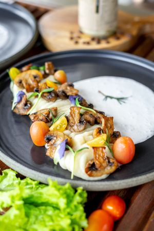 Mushroom Strogranoff at Sayavegan in Kuta