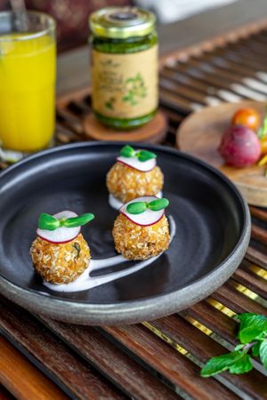 Potato Croquette at Sayavegan in Kuta