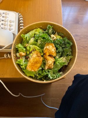 Not so appetizing protein salad  at Sayavegan in Kuta