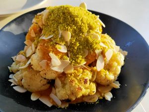 Cauliflower with tasty dressing at Pizza Riccardo in Narrabeen