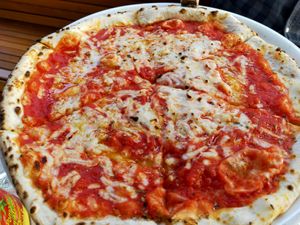 Margarita with vegan cheese at Pizza Riccardo in Narrabeen