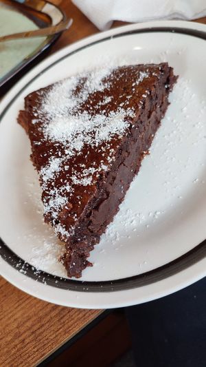 Vegan chocolate cake at Noja in Prizren