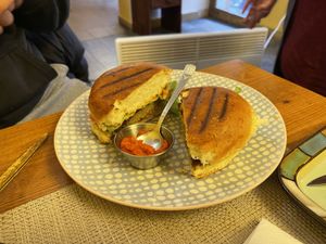 Vegan burger  at Noja in Prizren