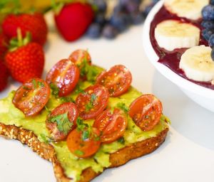 Our gluten-free Avocado Toast from our All Day Breakfast menu! at SoBe Vegan in Miami Beach