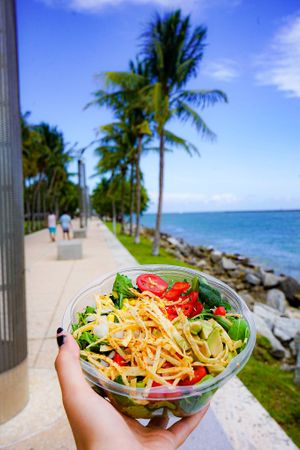 Our delicious gluten-free Southwest Salad! at SoBe Vegan in Miami Beach