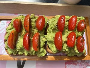 Avocado toast  at SoBe Vegan in Miami Beach
