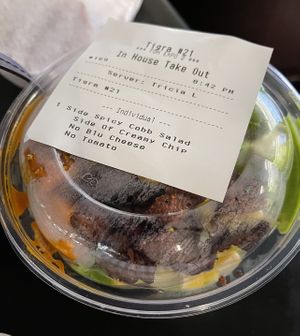 Side salad is still a good portion   at SoBe Vegan in Miami Beach