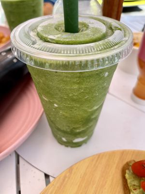 Go green smoothie 🍃   at SoBe Vegan in Miami Beach