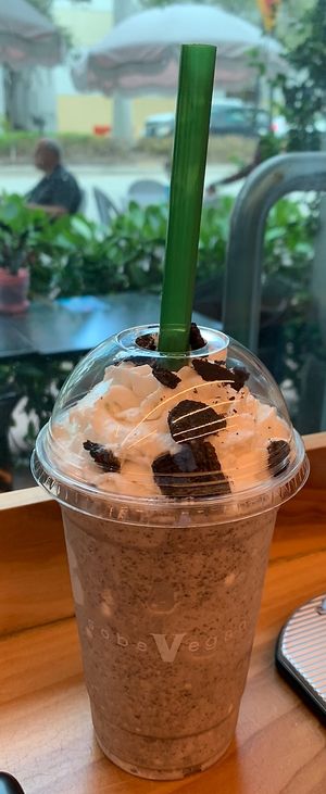 All vegan cookies and cream shake  at SoBe Vegan in Miami Beach