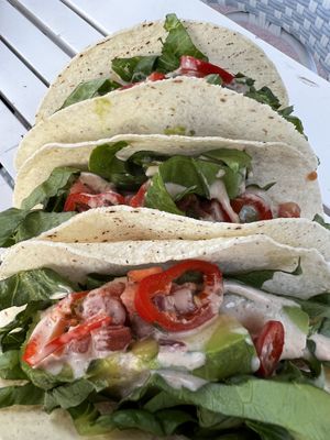 Avocado tacos   at SoBe Vegan in Miami Beach