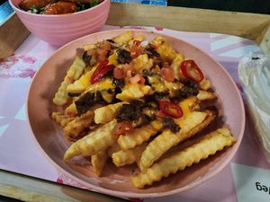 Loaded fries at SoBe Vegan in Miami Beach