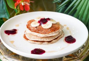 NEW Banana Pancakes at SoBe Vegan in Miami Beach