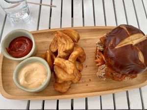 Crispy mushroom sandwich   at SoBe Vegan in Miami Beach