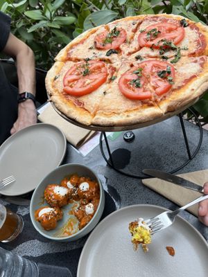 Flatbread napoletano and Buffalo cauliflower   at SoBe Vegan in Miami Beach