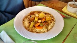 Vegan couscous at Le Tournesol Cuisine Vegetarienne in Albi