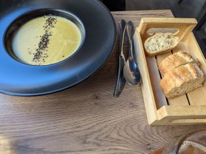Soup-of-the-day at Le Tournesol Cuisine Vegetarienne in Albi