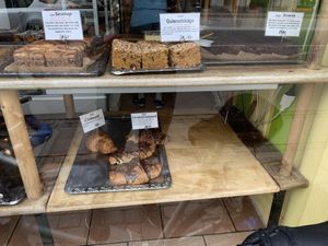 Some of the selection at Landbageriet - Naturbageriet in Copenhagen